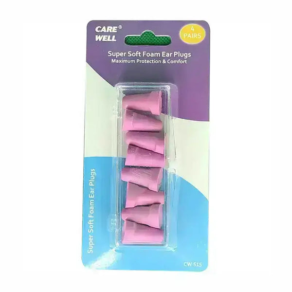 Care Well Super Soft Foam Ear Plugs 4 Pairs